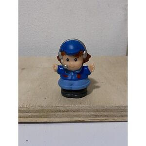 Vtg 2000 Fisher Price Mattel Little People Airplane Pilot Woman Girl Red Hair